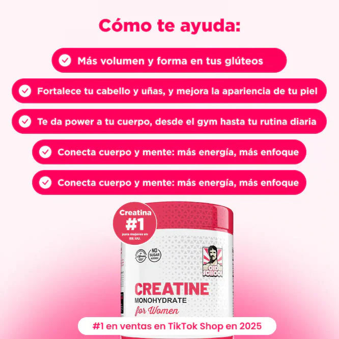 Creatina monohidratada para mujeres