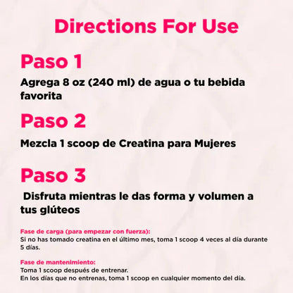 Creatina monohidratada para mujeres